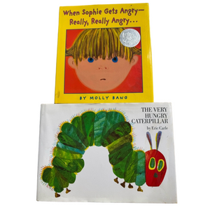 Children's Book Set: The Very Hungry Caterpillar and When Sophie Gets Angry